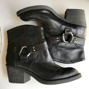 Lucky Brand leather moto ankle boot
